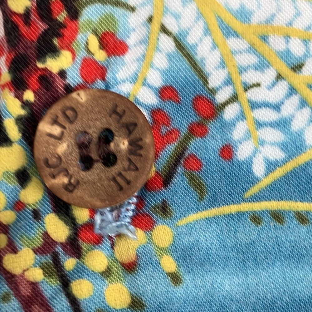 RJC made in Hawaii children’s size 6 rayon aloha shirt  Blue Hawaiian Shirt - Picture 2 of 6